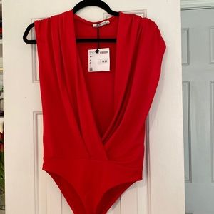 Red zara NWT bodysuit